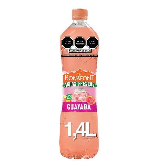 Bonafont aguas frescas sabor guayaba (botella 1.4 l)