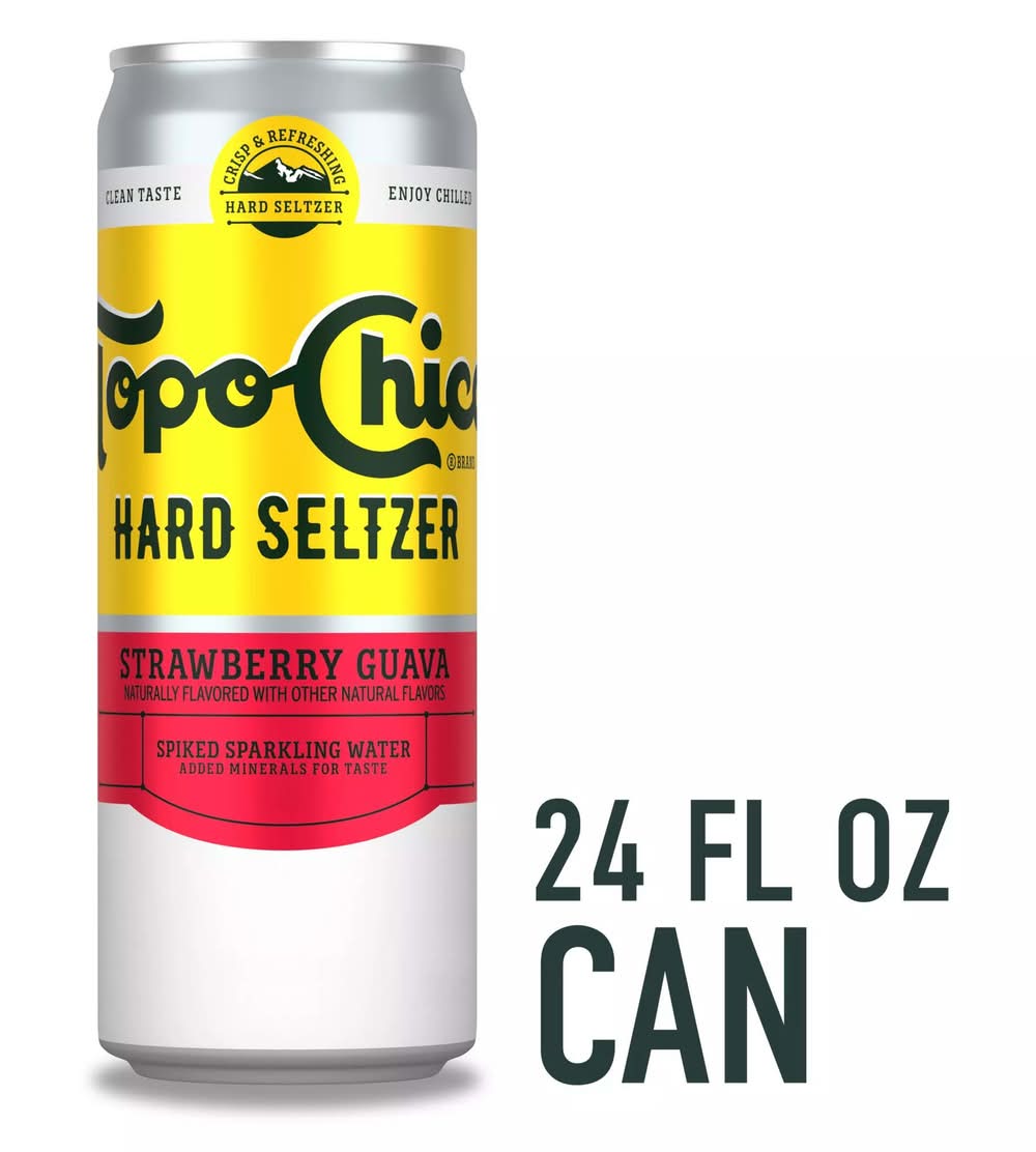 Topo Chico Hard Seltzer, Strawberry Guava (24 fl oz)