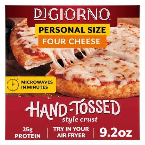 DiGiorno Frozen Hand Tossed Four Cheese Personal Pizza, 9.2oz