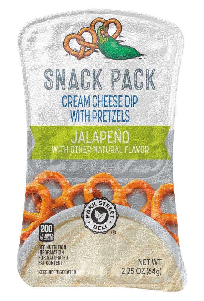 Park Street Deli Cream Cheese Dip With Pretzels Snack pack, Jalapeno (2.25 oz)