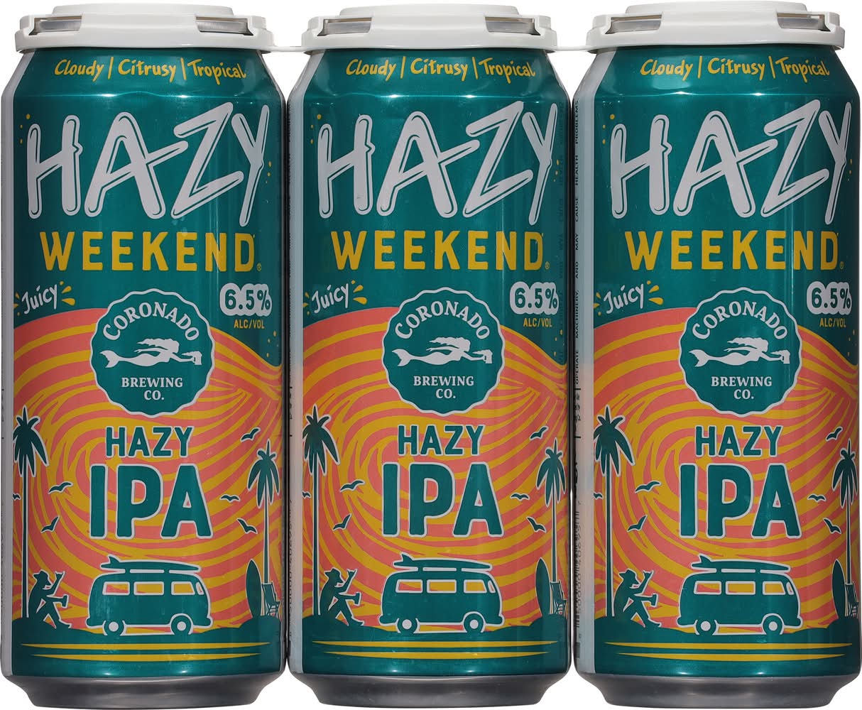 Coronado Brewing Co. Hazy Weekend New England-Style Ipa Beer (6 x 16 fl oz)
