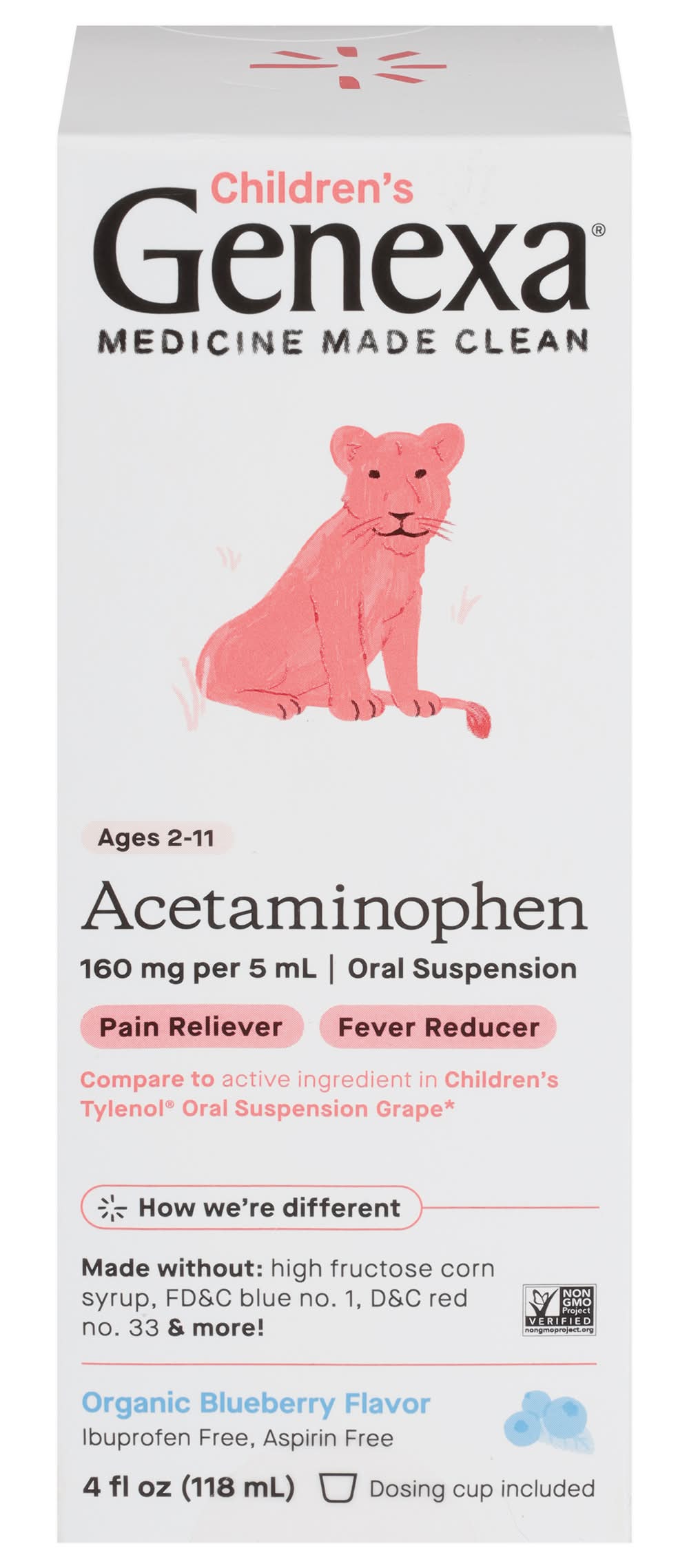 Genexa Kids Pain & Fever Liquid Acetaminophen 160 mg (4 fl oz)