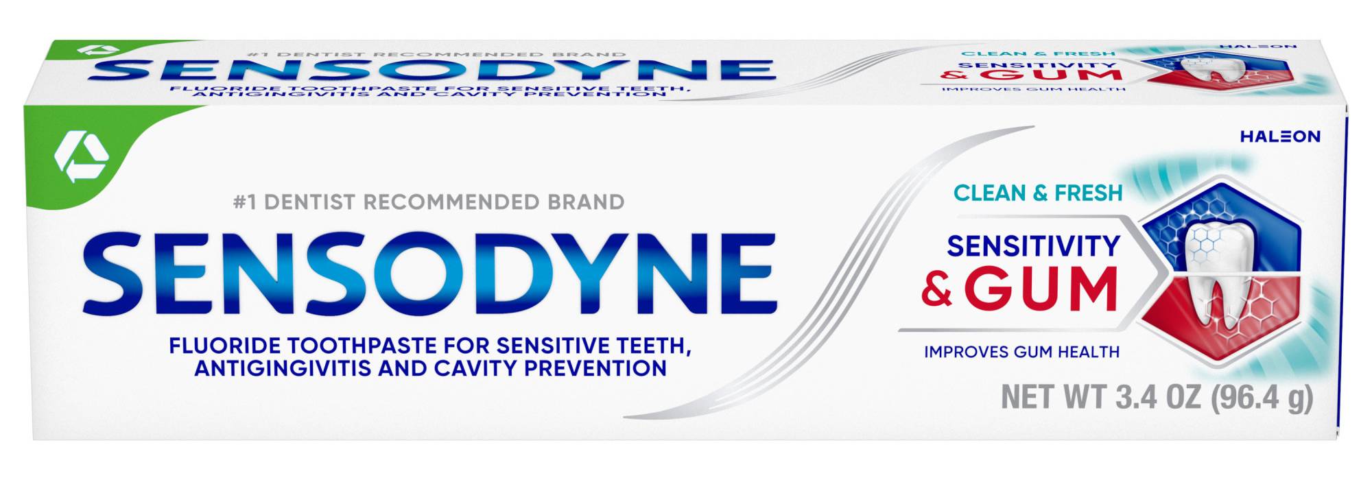 Sensodyne Sensitivity & Gum Clean & Fresh Toothpaste (3.4 oz)