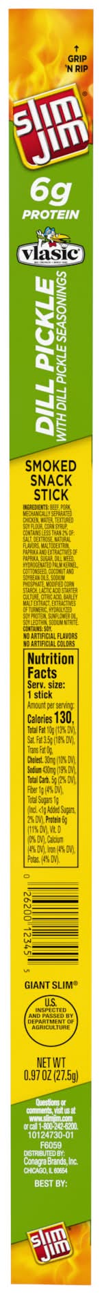 Slim Jim Smoked Giant Slim Dill Pickle (0.97 oz)
