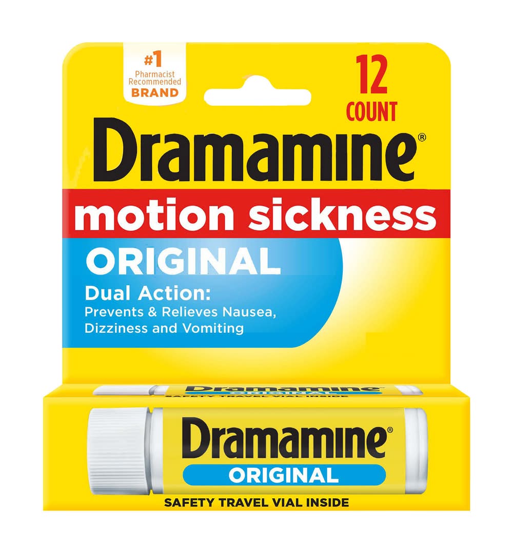 Dramamine Dual Action Motion Sickness Relief 50 mg Tablets (12 ct)