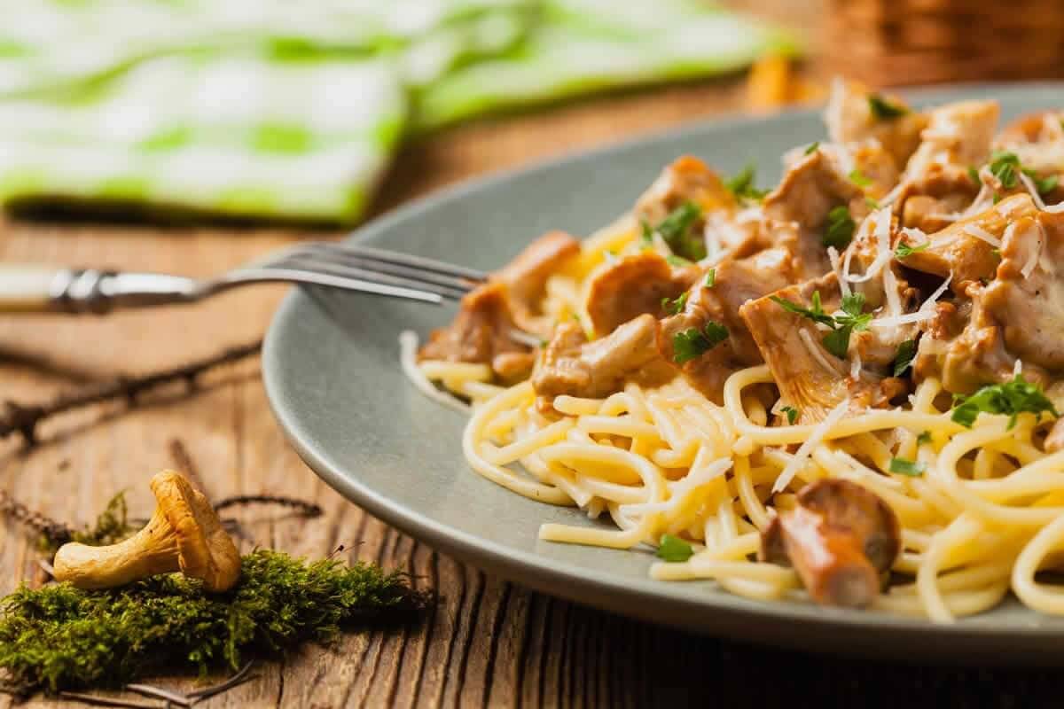 Pasta poulet forestière