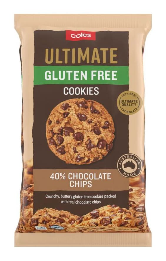 Coles Ultimate Gluten Free Cookies, Chocolate Chip (252g)