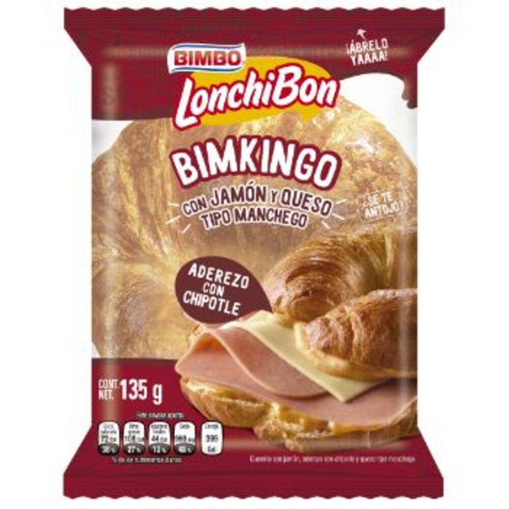 Bimbo lonchibon bimkingo con jamón y queso (bolsa 135 g)