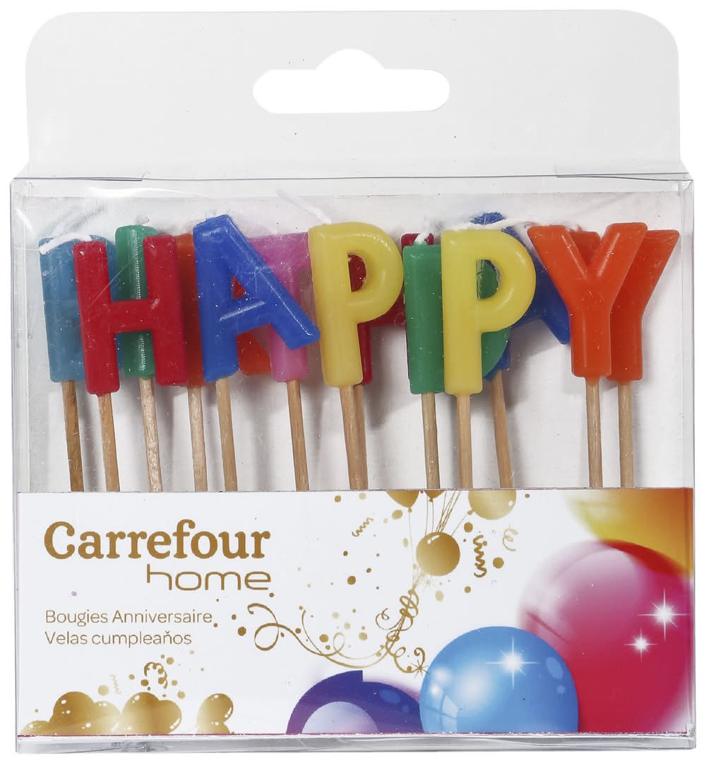Carrefour Home - Bougies joyeux anniversaire (27g)