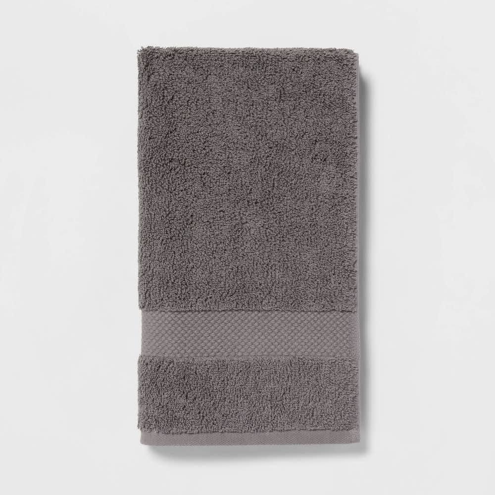 Threshold Cotton Terry Hand Towel, Dark Gray