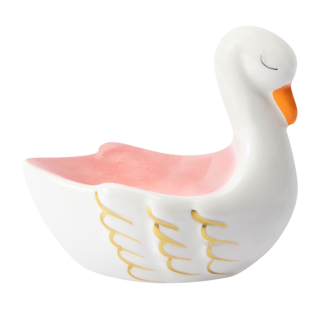 Ceramic Swan Trinket Tray