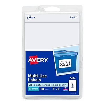 Avery White Removable Print or Write Labels 5444