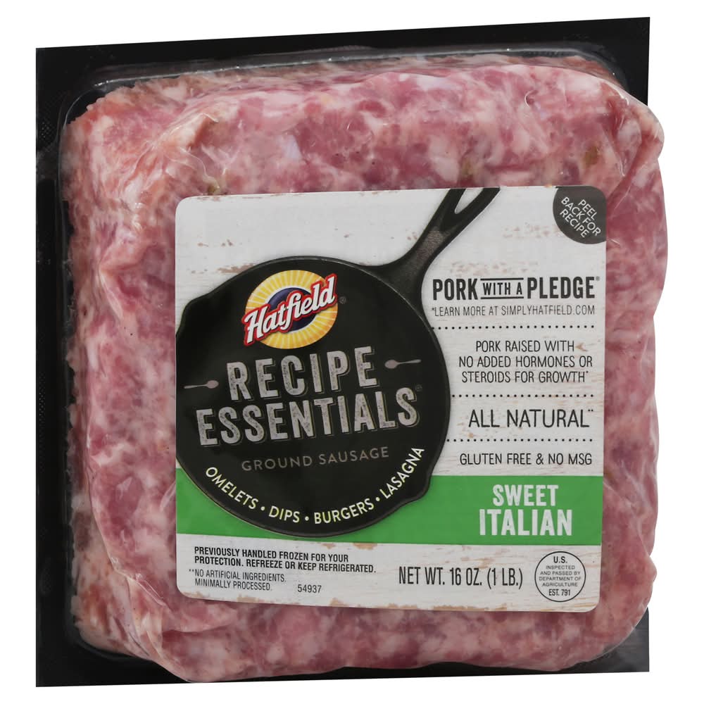Hatfield Recipe Essentials Sweet Italian Fresh Ground Sausage (16 oz)
