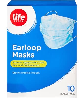 Life brand masques jetables à contour d'oreille - earloop disposable masks (10 unités)