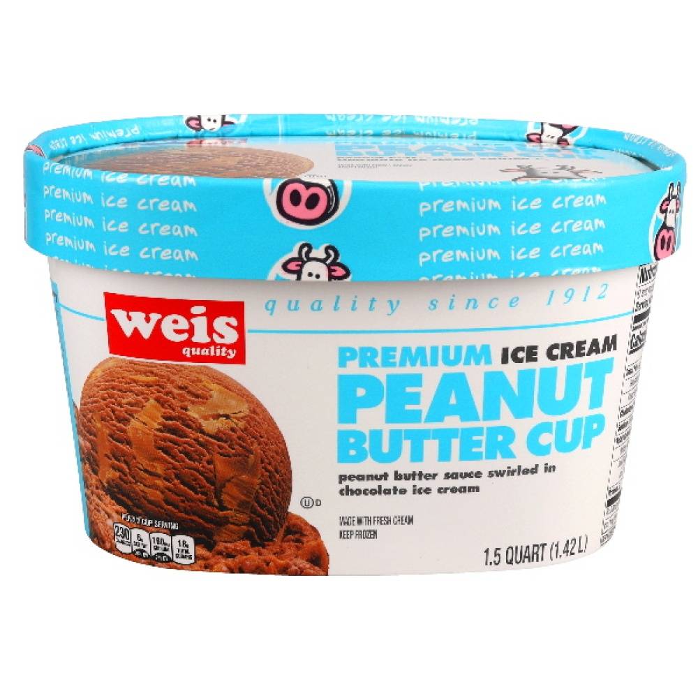 Weis Quality Premium Cup Ice Cream (peanut butter - chocolate)