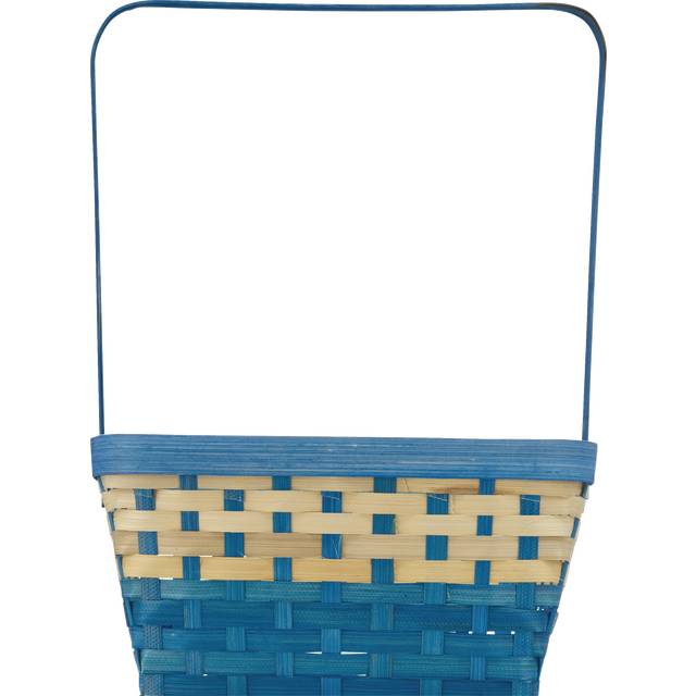 Cottondale Square Bamboo Easter Basket, Blue & Natural