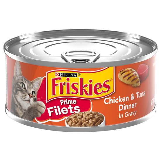 Friskies Purina Prime Fillets Chicken & Tuna Dinner in Gravy Cat Food