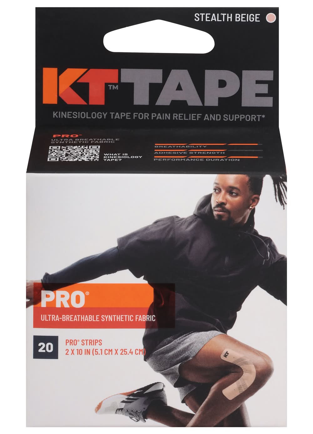 KT Tape 10" Beige Kinesiology Therapeutic Tape (6.4 oz, 20 ct)