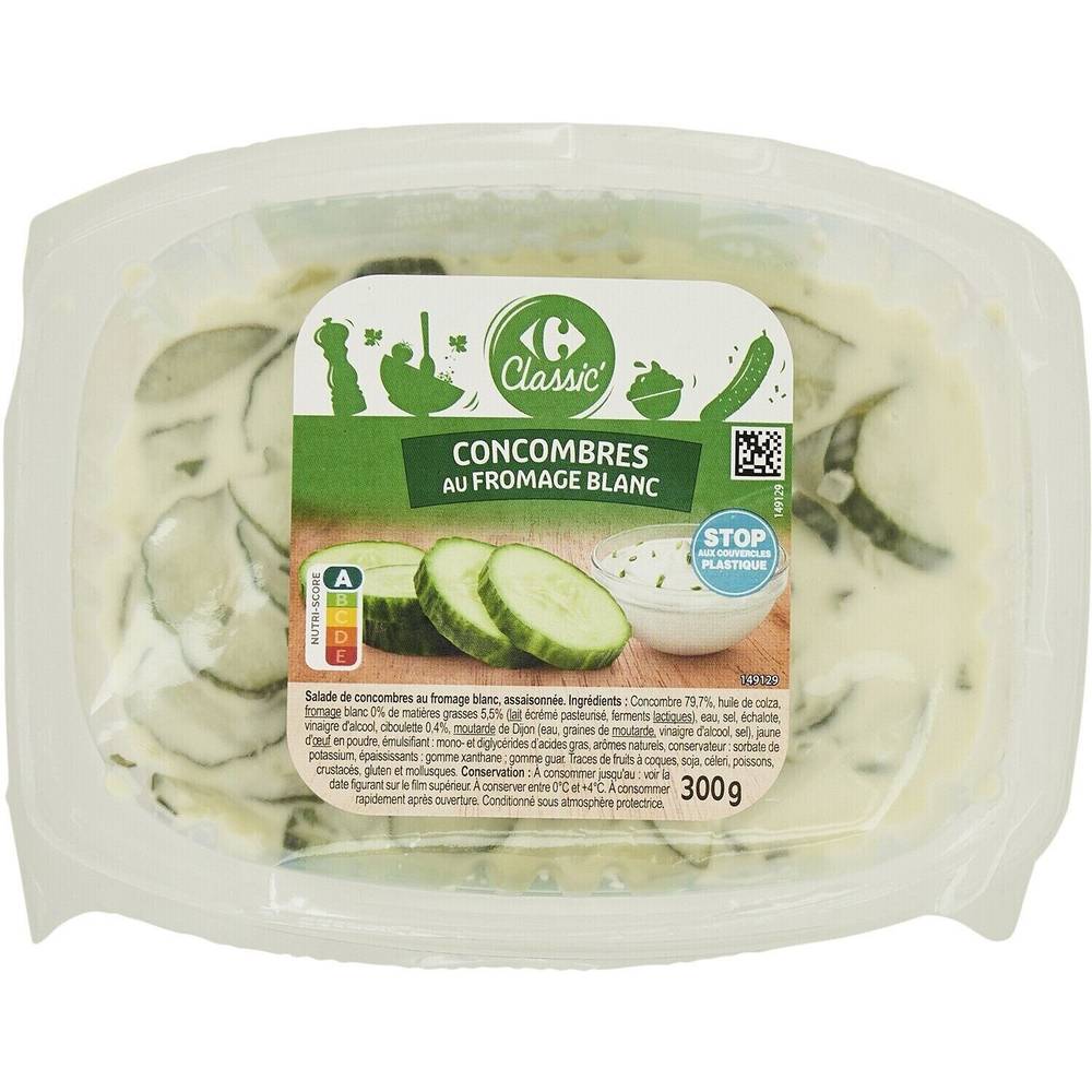 Salade concombres fromage blanc CARREFOUR CLASSIC' - la barquette de 300g