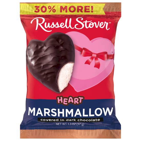 Russell Stover Valentine's Day Dark Chocolate Heart Marshmallow
