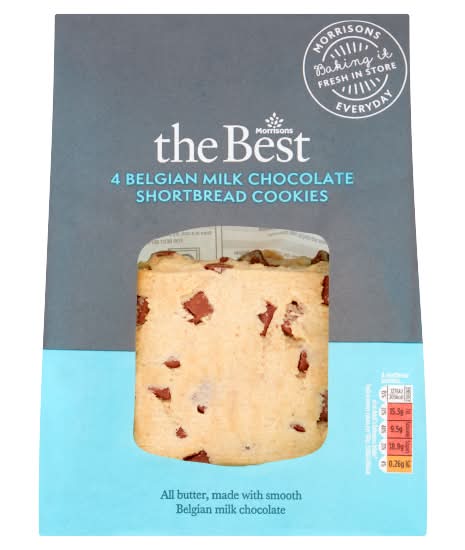 Morrisons Milk Chocolate, The Best Belgian Shortbread Cookies (4 pack)