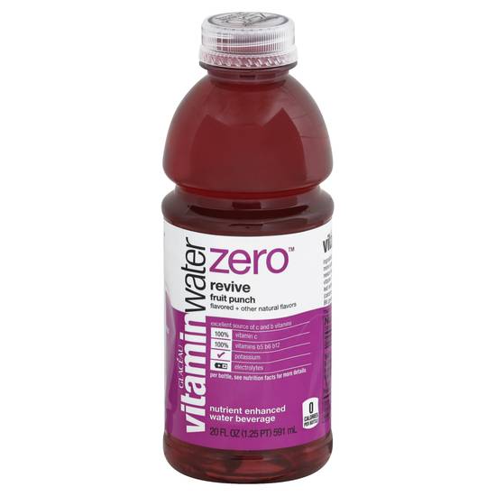 Vitaminwater Zero Sugar Revive Fruit Punch Enhanced Water (20 fl oz)