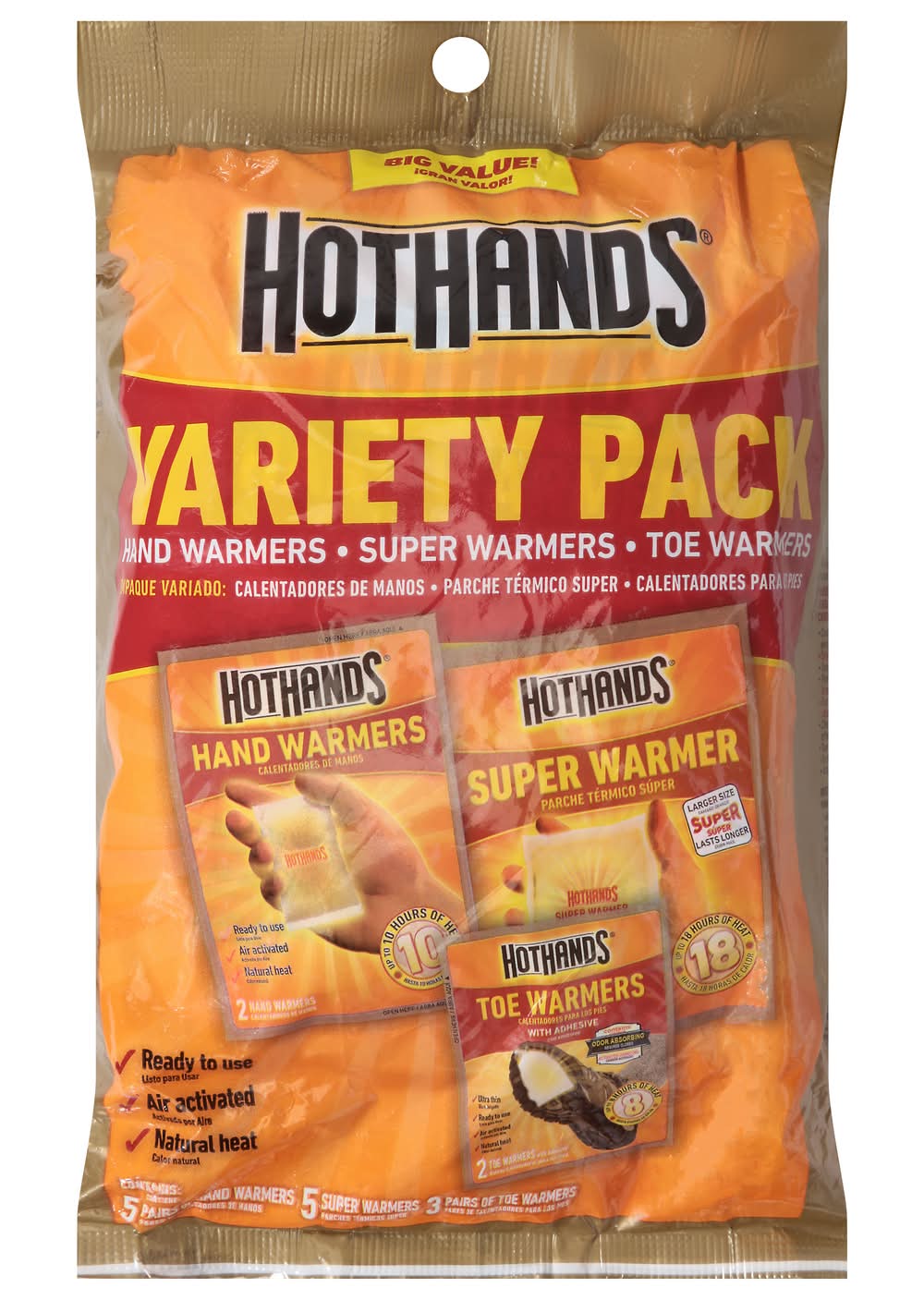 Hot Hands Body Warmers Variety pack (13 ct)