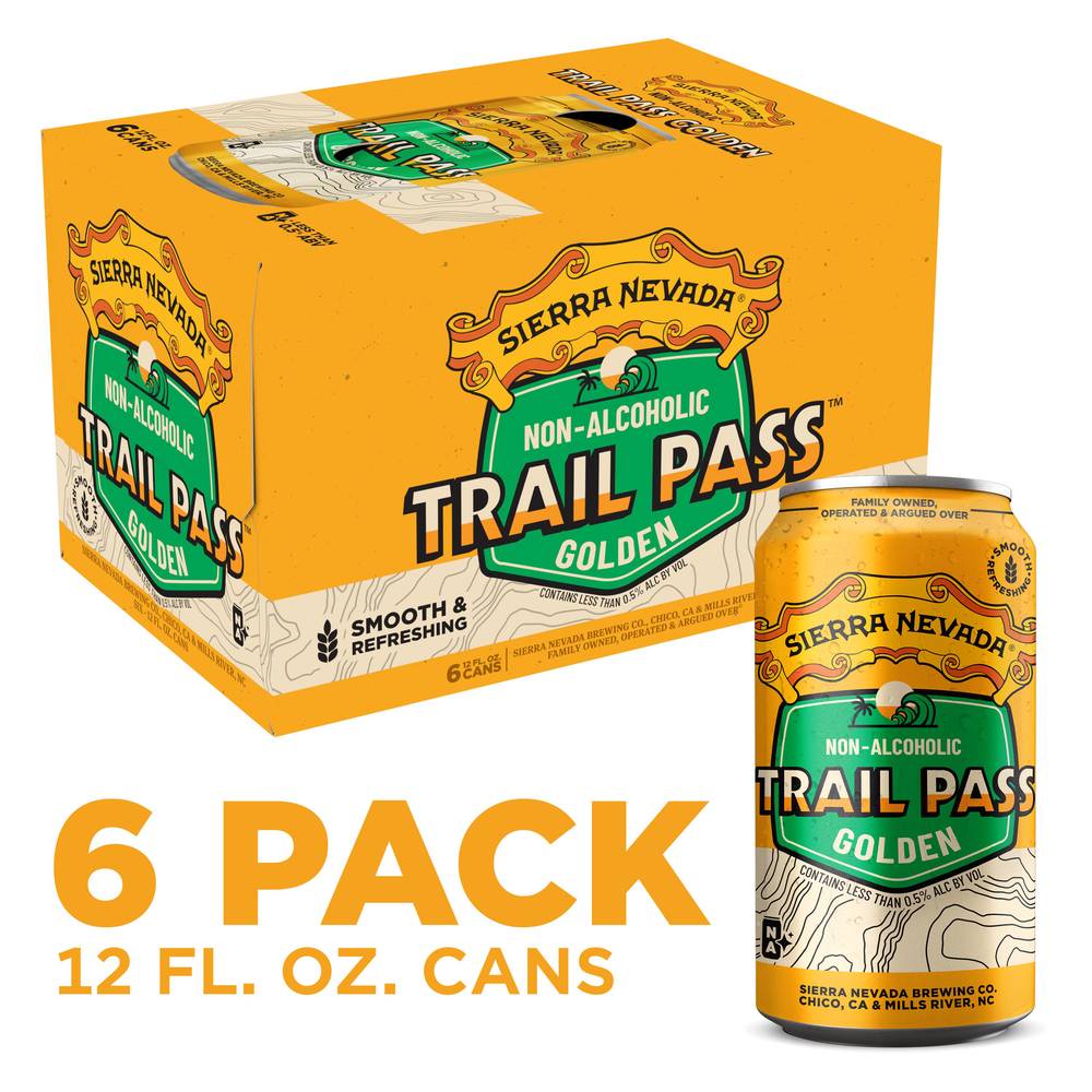 Trail Pass Non-Alcoholic Golden Sierra Nevada Craft Beer (6 x 12 fl oz)