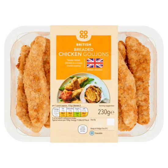 Co-op British Breaded Chicken Goujons (230g)