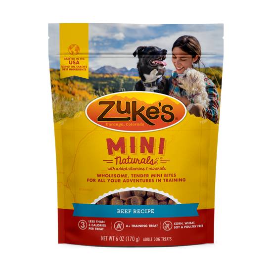 Zuke's Mini Naturals Dog Training Treats Recipe Soft Dog Treats (beef)