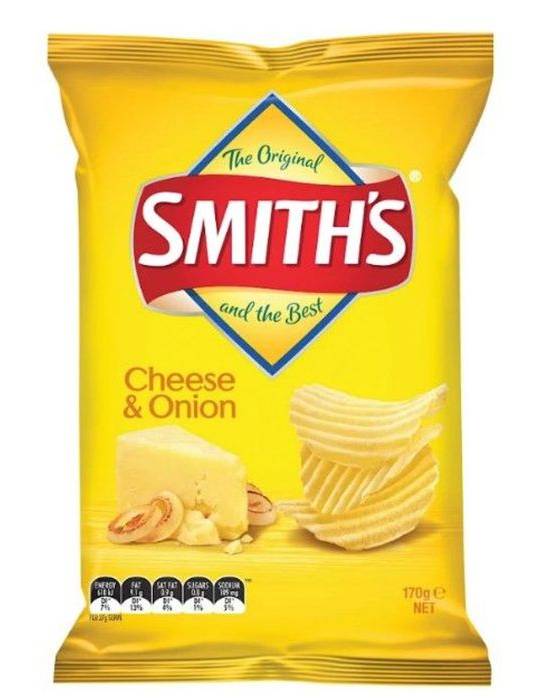 Smith's Crinkle Cut Potato Chips Cheese Onion (170g)