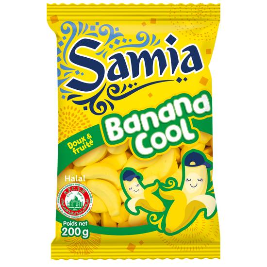Samia - Bonbons gélifies doux et fruité halal (banane)