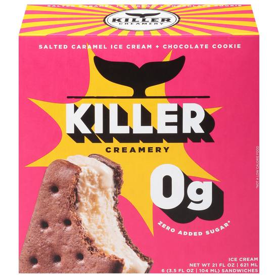 Killer Creamery Ice Cream Sandwiches (salted caramel-chocolate cookie)