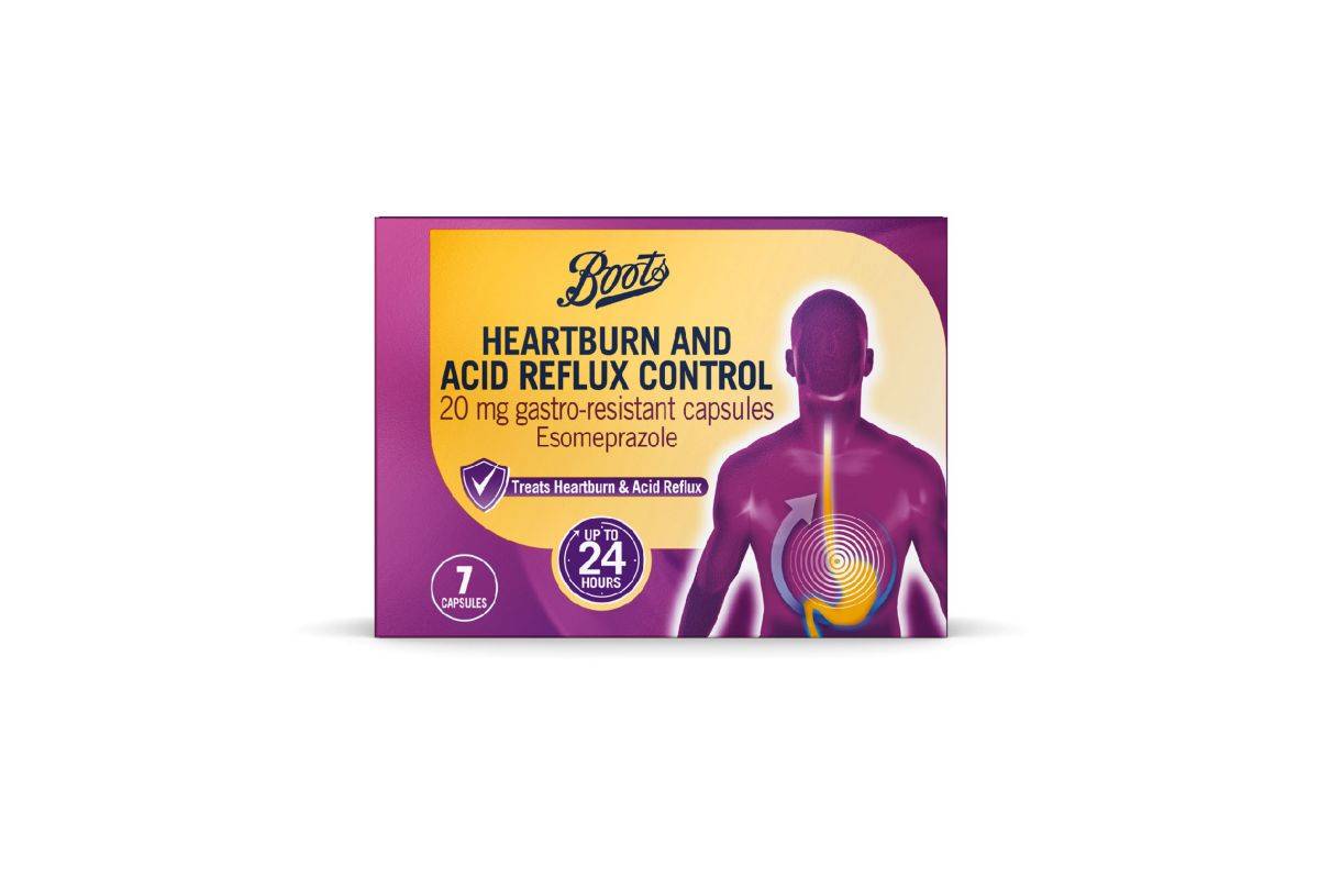 Boots Heartburn and Acid Reflux Control 20 mg Gastro-Resistant Capsules - 7 Capsules