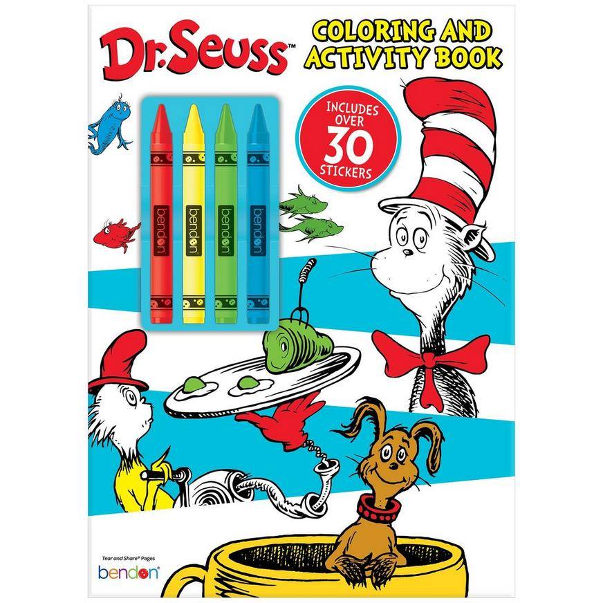 Dr. Seuss Coloring Activity Book with Crayons Stickers