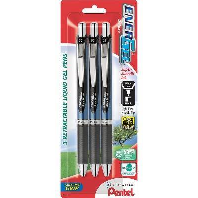 EnerGel Deluxe Rtx Retractable Pens, Black Ink,