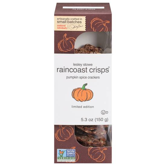 Lesley Stowe Raincoast Crisps Pumpkin Spice Crackers