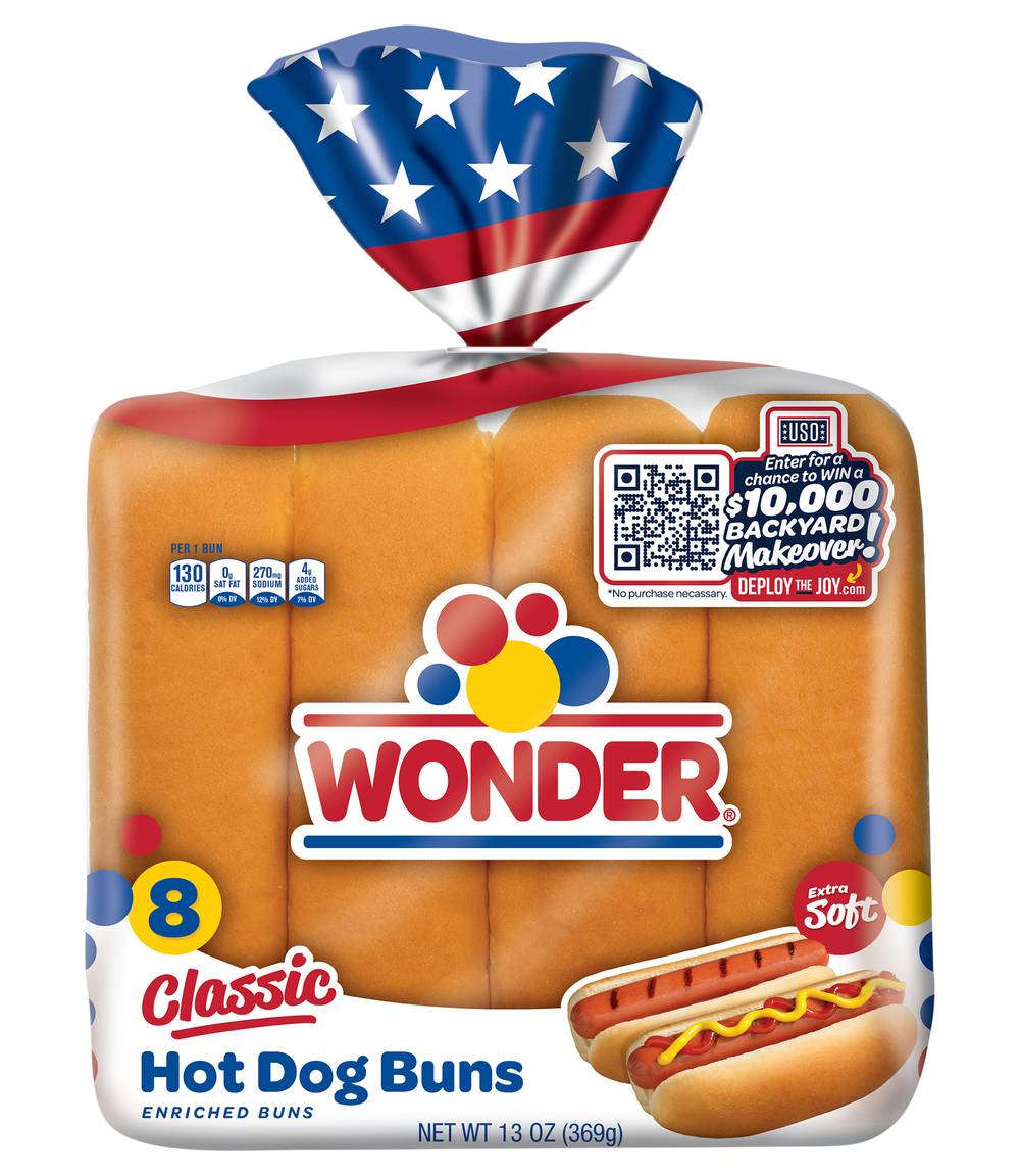 Wonder Classic Hot Dog Buns (13 oz, 8 ct)