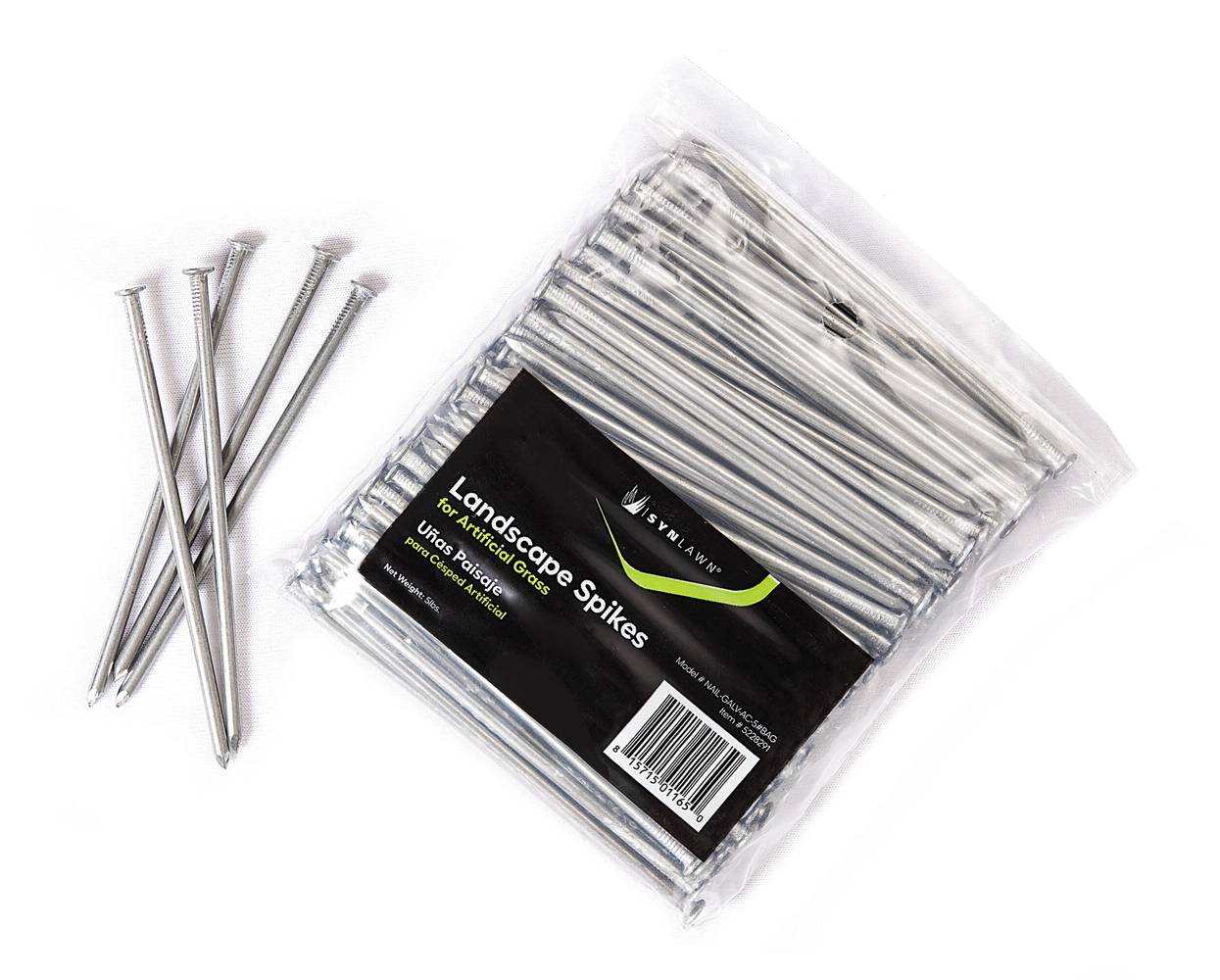 SYNLawn 5.5-in Metal Multipurpose Landscape Stake | NAIL-GALV-AC-5#BAG