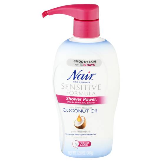 Nair Sensitive Formula Shower Power Coconut Oil Hair Remover (12.6 oz)