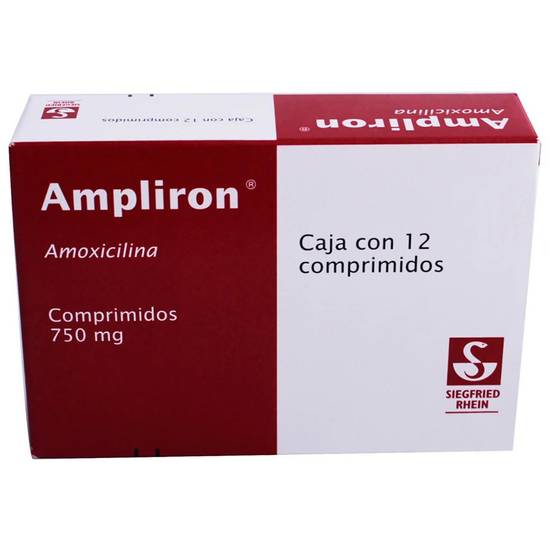 Siegfried rhein ampliron amoxicilina comprimidos 750 mg (12 piezas)