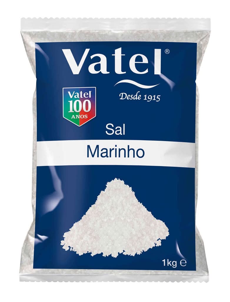 Vatel - Sal marinho grosso, embalagem de 1 kg