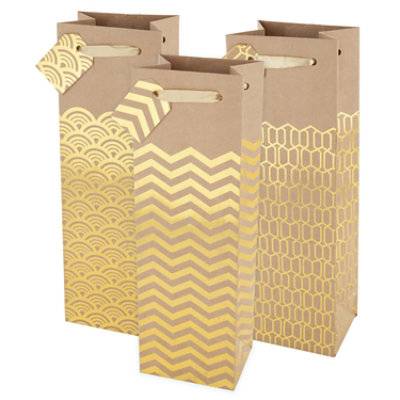 Kraft & Gold Gift Bag (750ml bag)