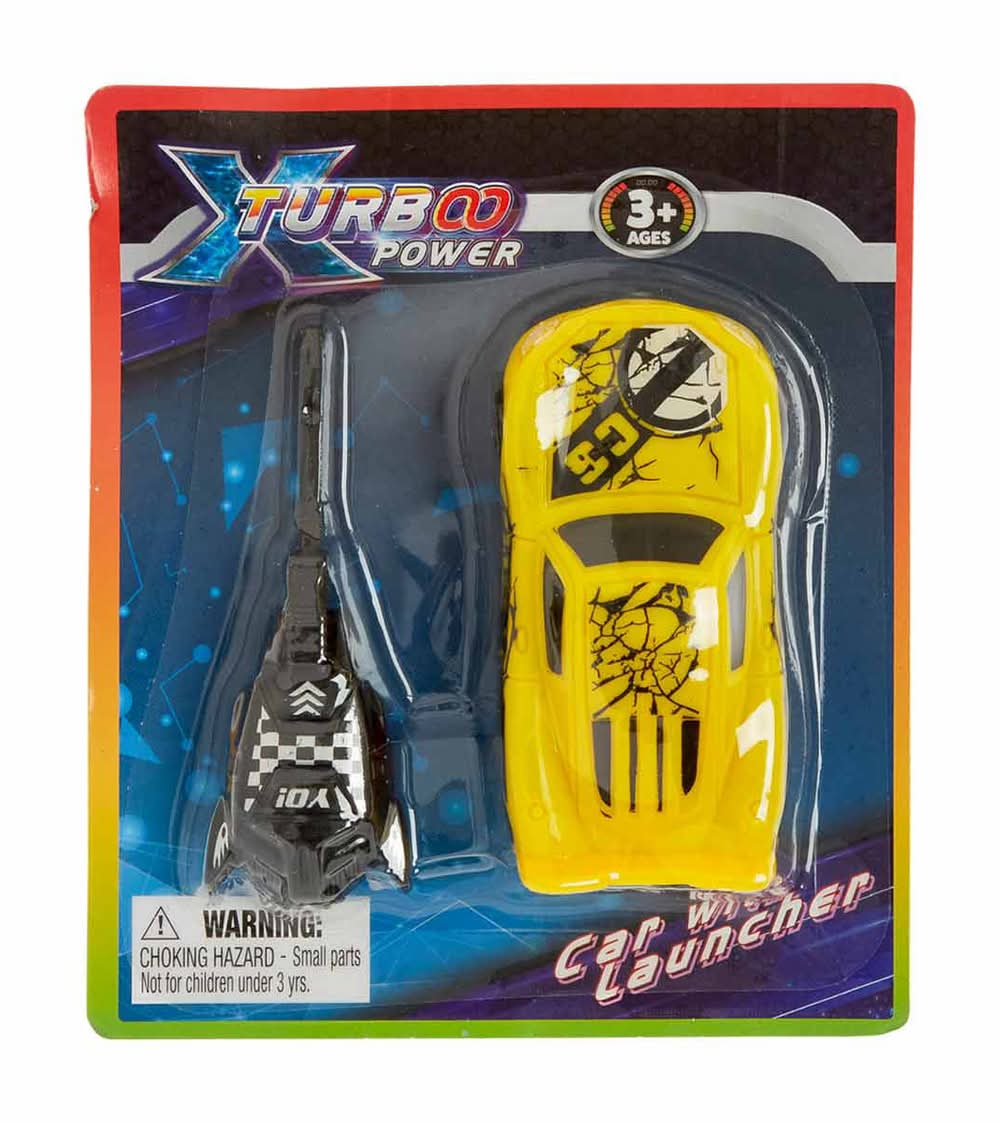 X Turbo Power Car Toy With Launcher 3+ Years, Assorted