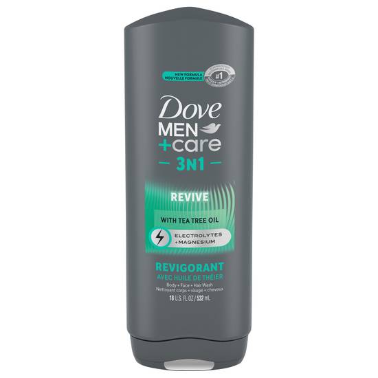 Dove Men+Care 3 N 1 Revive Body Wash With Tea Tree Oil