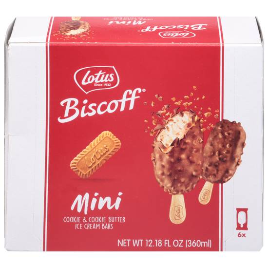 Lotus Biscoff Mini Cookie & Cookie Butter Ice Cream Bars ( 6 ct ) Delivery Near You Uber Eats