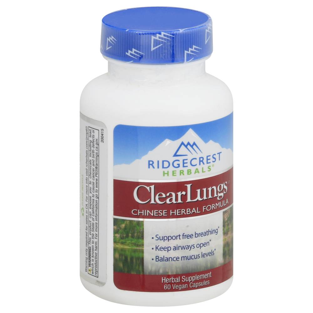 Ridgecrest Herbals Clear Lungs Original Herbal Supplement (60 ct)