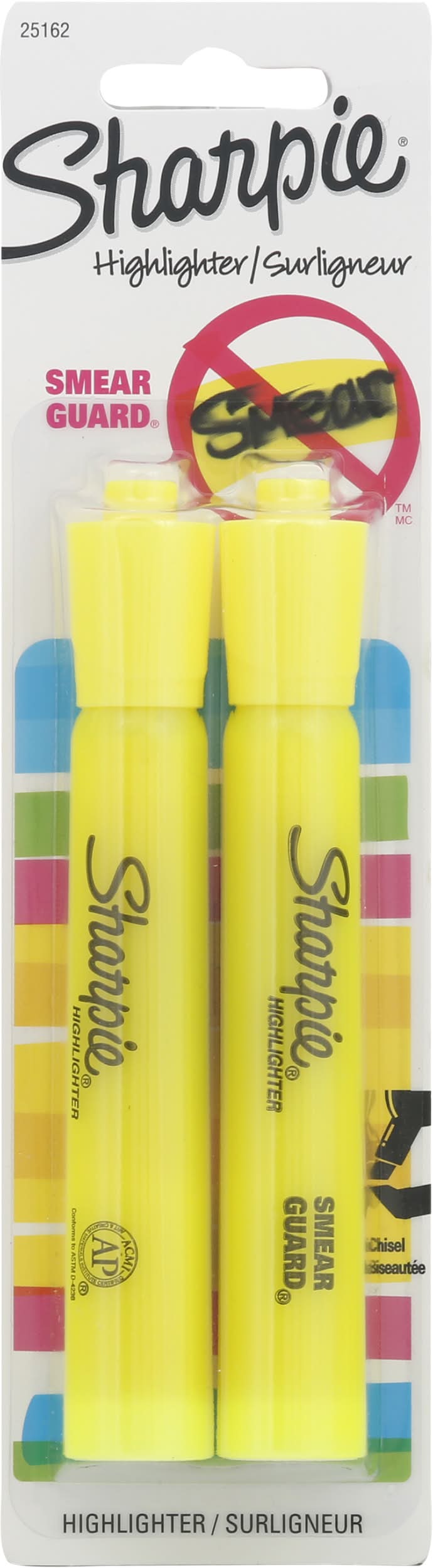 Sharpie Yellow Highlighters Chisel Smear Guard (1.6 oz)
