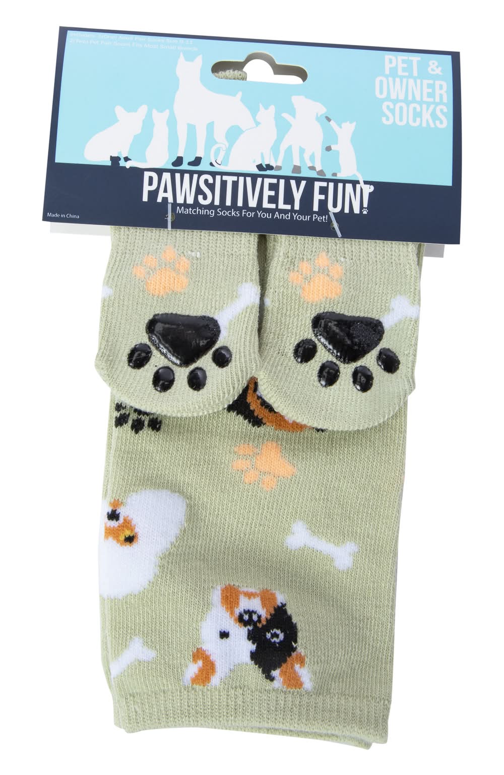 Pet & Owner Matching Socks Set Green Dogs