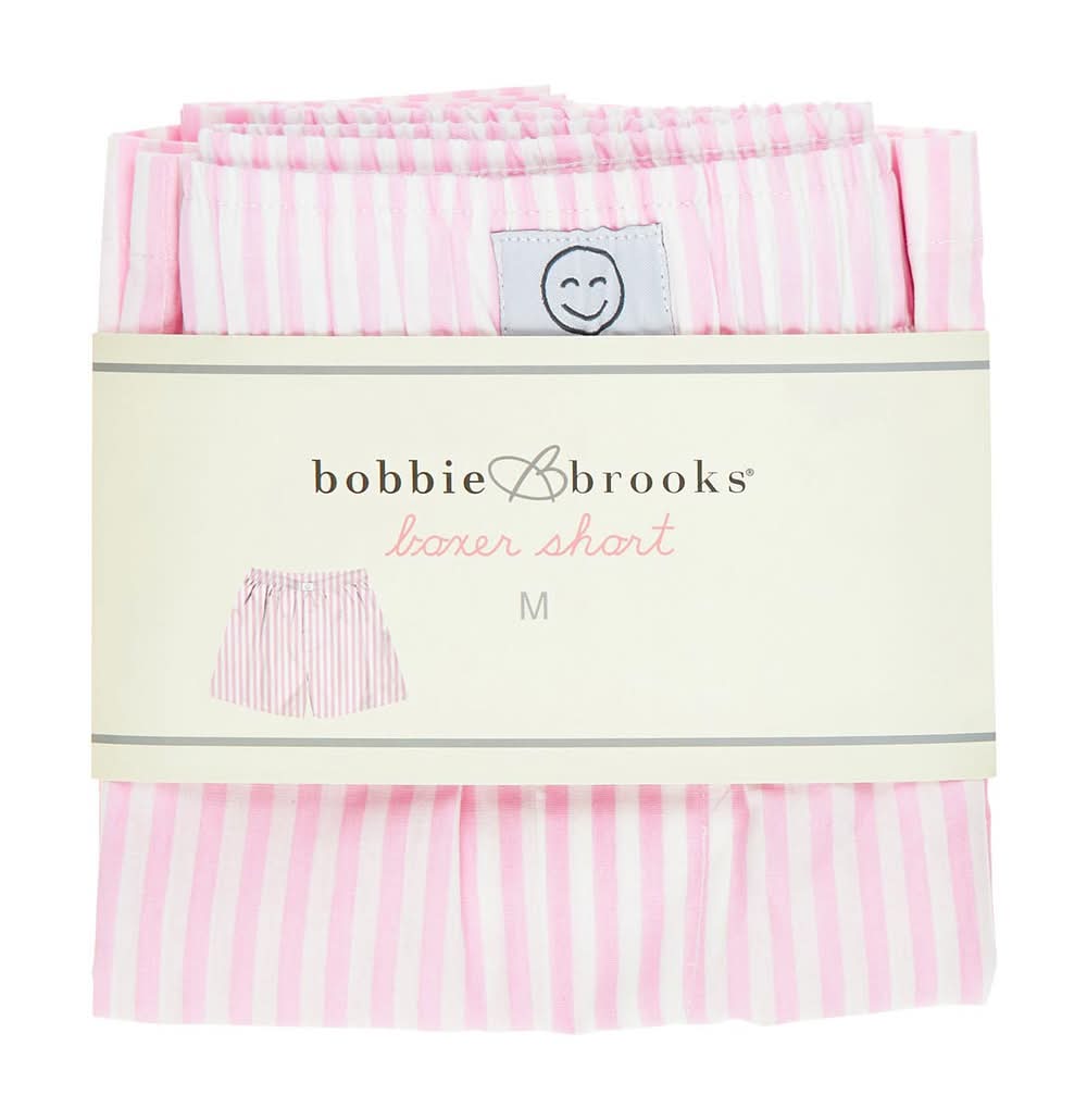 Bobbie Brooks Boxer Short Pink Stripes Medium